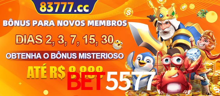 Anúncio dos benefícios para Membro VIP Sênior na plataforma BET5577, incluindo bônus promocionais, semanais e mensais, ilustrado com o personagem Fortune Tiger.